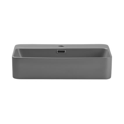 COMAD TRUST 2 MATT LIGHT GREY ( E-6282 ) - Bordmonteret håndvask TRUST 55x38 cm keramik/mat grå