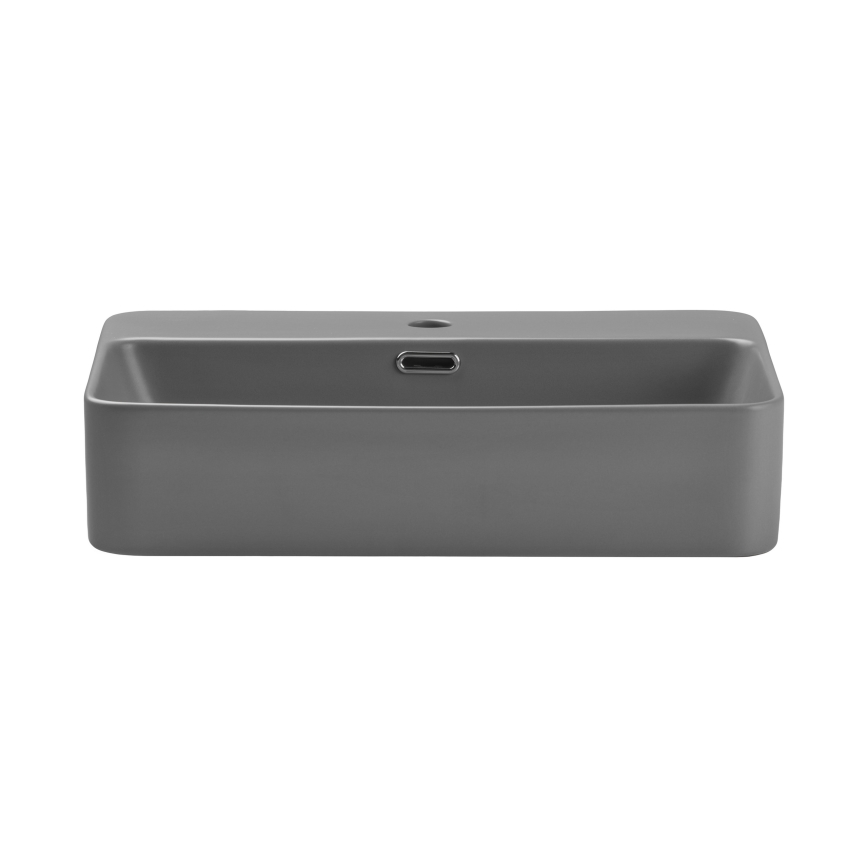 COMAD TRUST 2 MATT LIGHT GREY ( E-6282 ) - Bordmonteret håndvask TRUST 55x38 cm keramik/mat grå