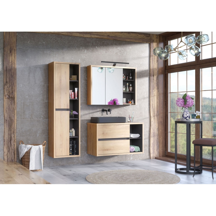 COMAD UM-6275 SLIM 60 BLACK DP - Bordmonteret håndvask SLIM 61x34 cm keramik/mat sort