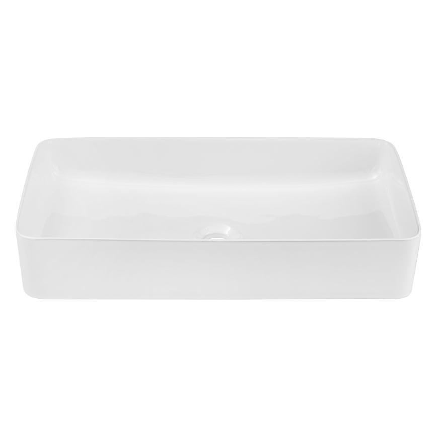 COMAD UM-6275 SLIM 60 HVID DP - Bordmonteret håndvask SLIM 61x34 cm keramik/skinnende hvid
