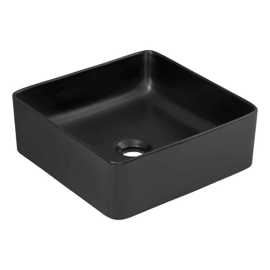 COMAD UM-6276 SLIM 40 BLACK DP - Bordmonteret håndvask SLIM 37x37 cm keramik/mat sort