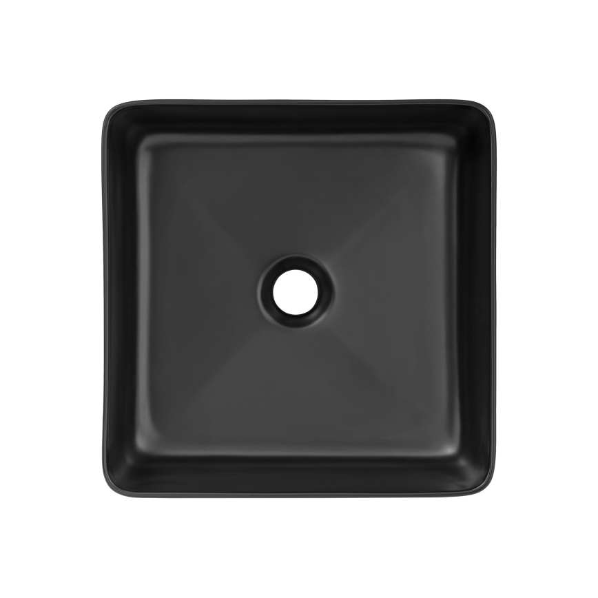 COMAD UM-6276 SLIM 40 BLACK DP - Bordmonteret håndvask SLIM 37x37 cm keramik/mat sort