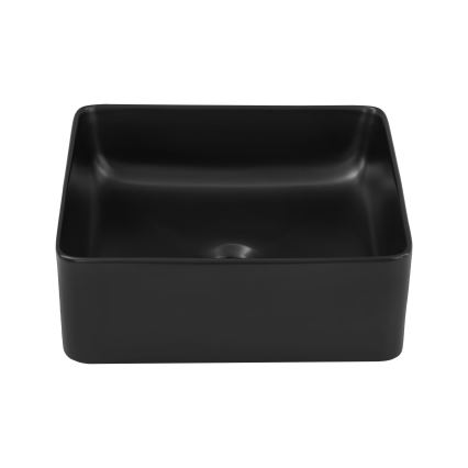 COMAD UM-6276 SLIM 40 BLACK DP - Bordmonteret håndvask SLIM 37x37 cm keramik/mat sort