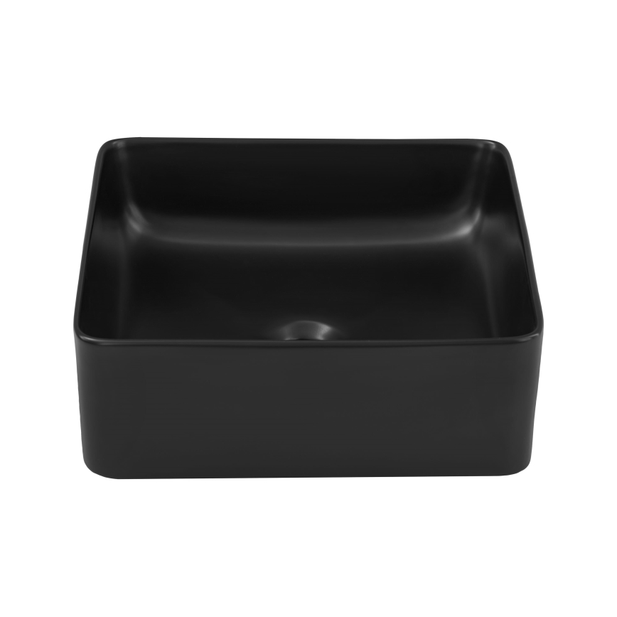 COMAD UM-6276 SLIM 40 BLACK DP - Bordmonteret håndvask SLIM 37x37 cm keramik/mat sort