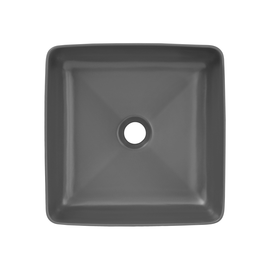 COMAD UM-6276 SLIM 40 GREY DP - Bordmonteret håndvask SLIM 37x37 cm keramik/mat grå