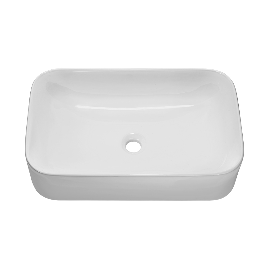 COMAD UN-KATI60-SW 7857B(60) - Bordmonteret håndvask KATI 61x38 cm keramik/skinnende hvid