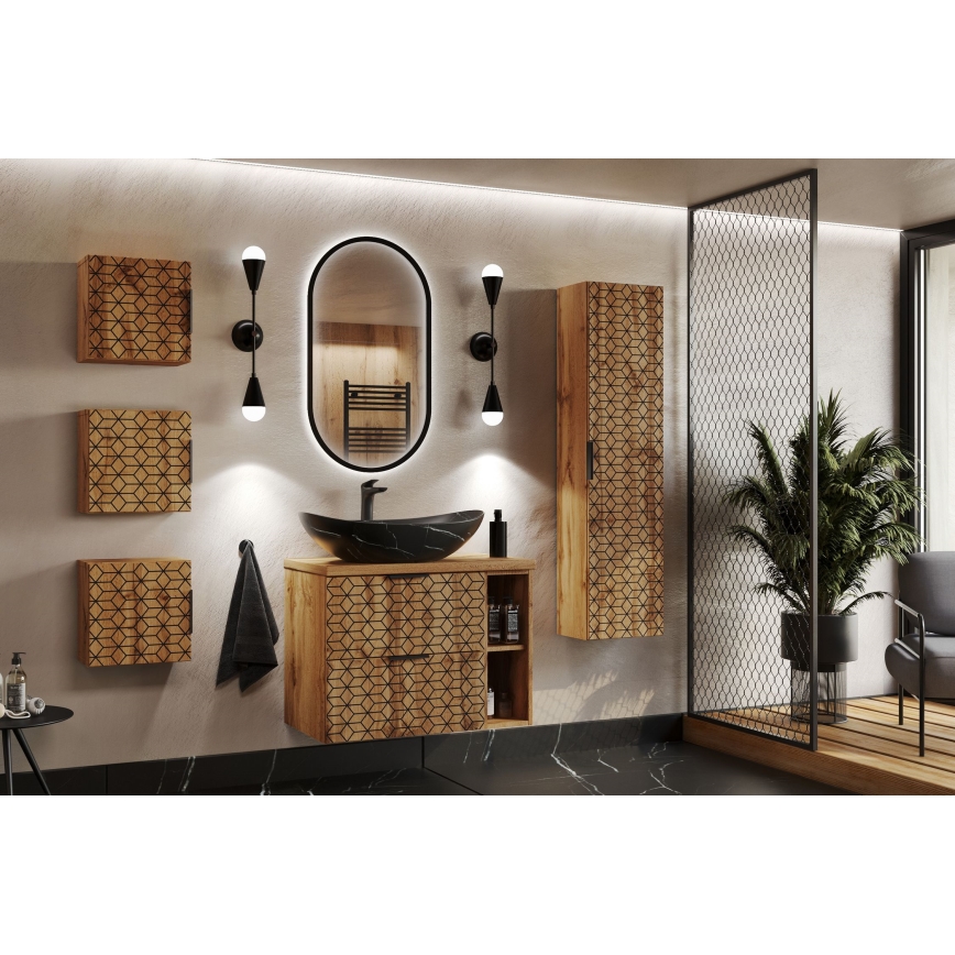 COMAD UN-LENA-MB2 - Vask til bordplade LENA 61,5x36 cm keramik/mat sort