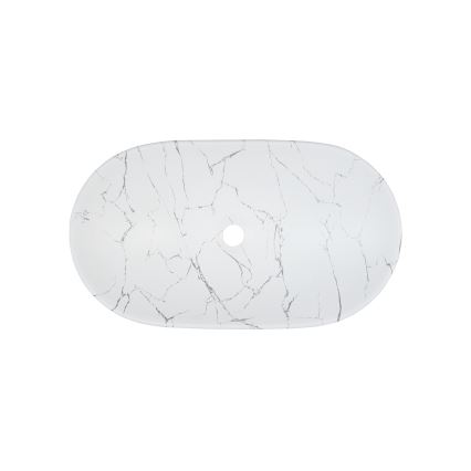 COMAD UN-LENA-MW17 - Bordmonteret håndvask LENA 61,5x36 cm keramik/mat hvid