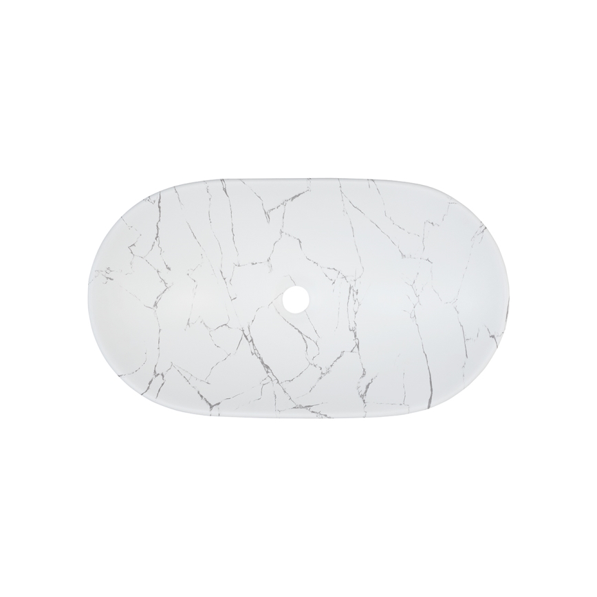 COMAD UN-LENA-MW17 - Bordmonteret vask LENA 61,5x36 cm keramik/mat hvid