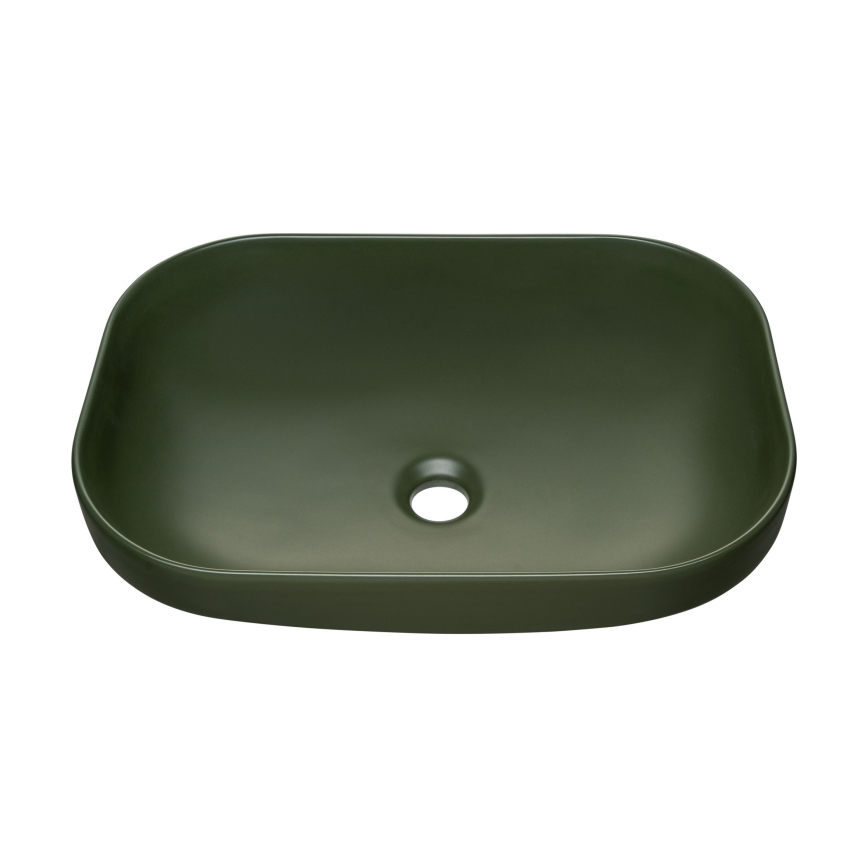 COMAD UN-NELI-MFG - Bordmonteret håndvask NELI 50,4x35,2 cm keramik/mat grøn