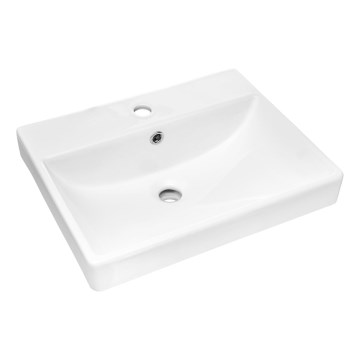 COMAD UN-RITA-GW-60 - Bordmonteret håndvask RITA 60x40 cm keramik/skinnende hvid