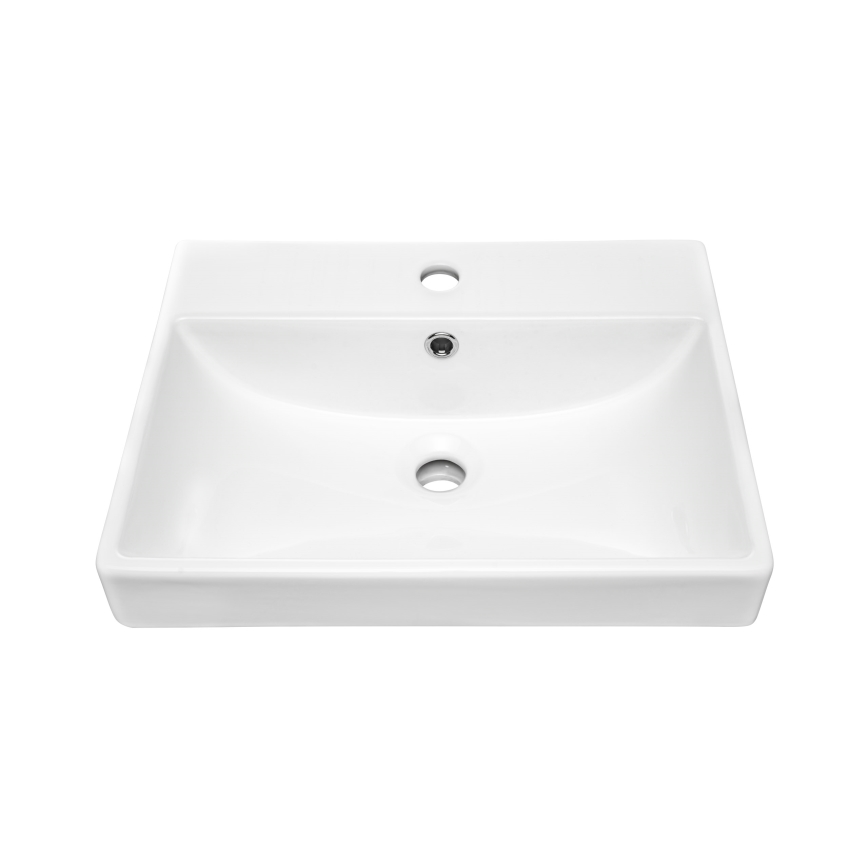 COMAD UN-RITA-GW-60 - Bordmonteret håndvask RITA 60x40 cm keramik/skinnende hvid
