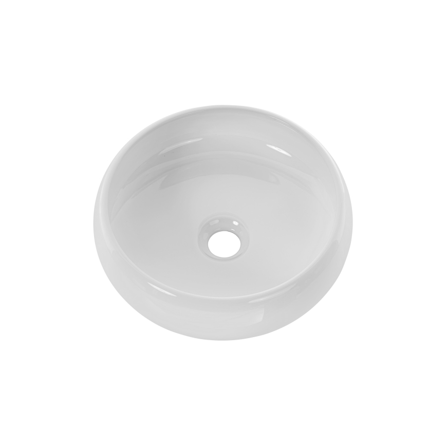 COMAD UN-WIKI-SW - Bordmonteret håndvask WIKI diameter 36 cm keramik/skinnende hvid