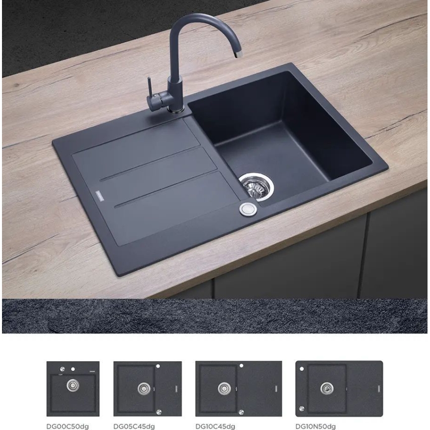 Concept BDG3334DG - Køkkenarmatur 33,5 cm granit/mørkegrå