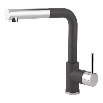 Concept BDG4527BC - Køkkenarmatur med udtrækbar bruser 26,9 cm granit/sort