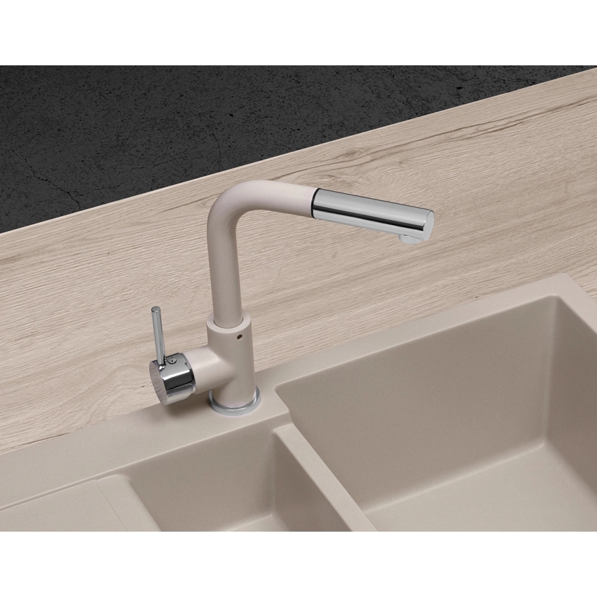 Concept BDG4527BE - Køkkenarmatur med udtrækbar bruser 26,9 cm granit/beige