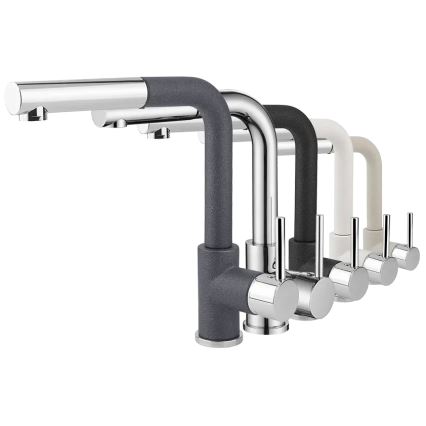 Concept BDG4527DG - Køkkenarmatur med udtrækkelig bruser, 26,9 cm, granit/mørkegrå