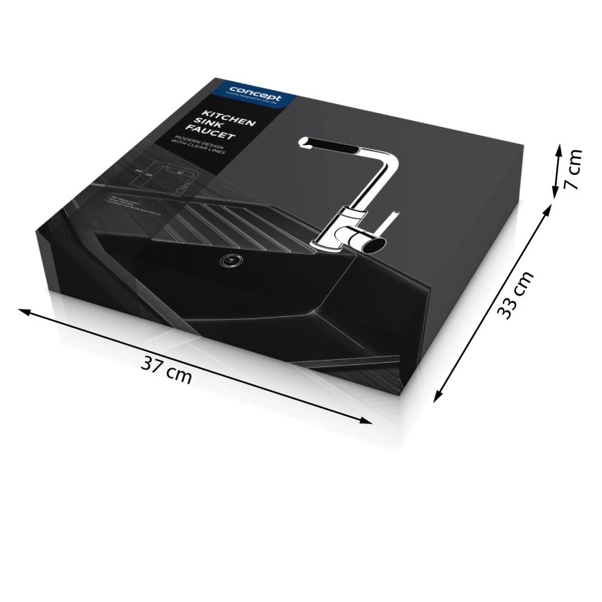Concept BDG4527DG - Køkkenarmatur med udtrækkelig bruser, 26,9 cm, granit/mørkegrå