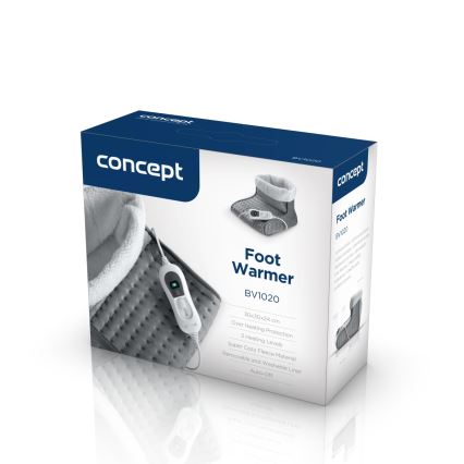 Concept BV1020 - Elektrisk opvarmet støvle 100W/230V 30x30 cm grå/hvid