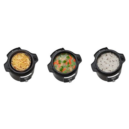 Concept CK8000 - Multifunktionel elektrisk trykkoger og airfryer 5,6 l 11 i 1 1500W/230V sort