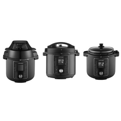 Concept CK8000 - Multifunktionel elektrisk trykkoger og airfryer 5,6 l 11 i 1 1500W/230V sort