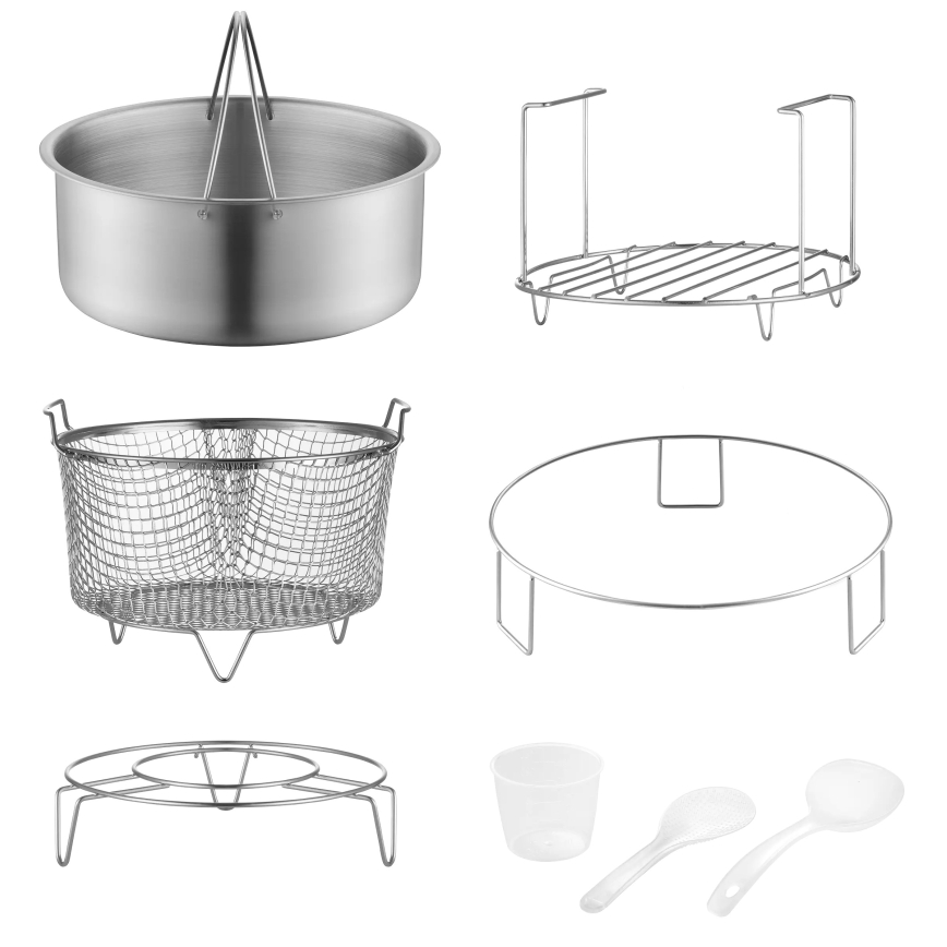 Concept CK8000 - Multifunktionel elektrisk trykkoger og airfryer 5,6 l 11 i 1 1500W/230V sort