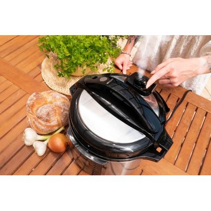 Concept CK8001 - Multifunktionel elektrisk trykkoger 5,6 l, 1000 W/230 V, Wi-Fi, rustfrit stål