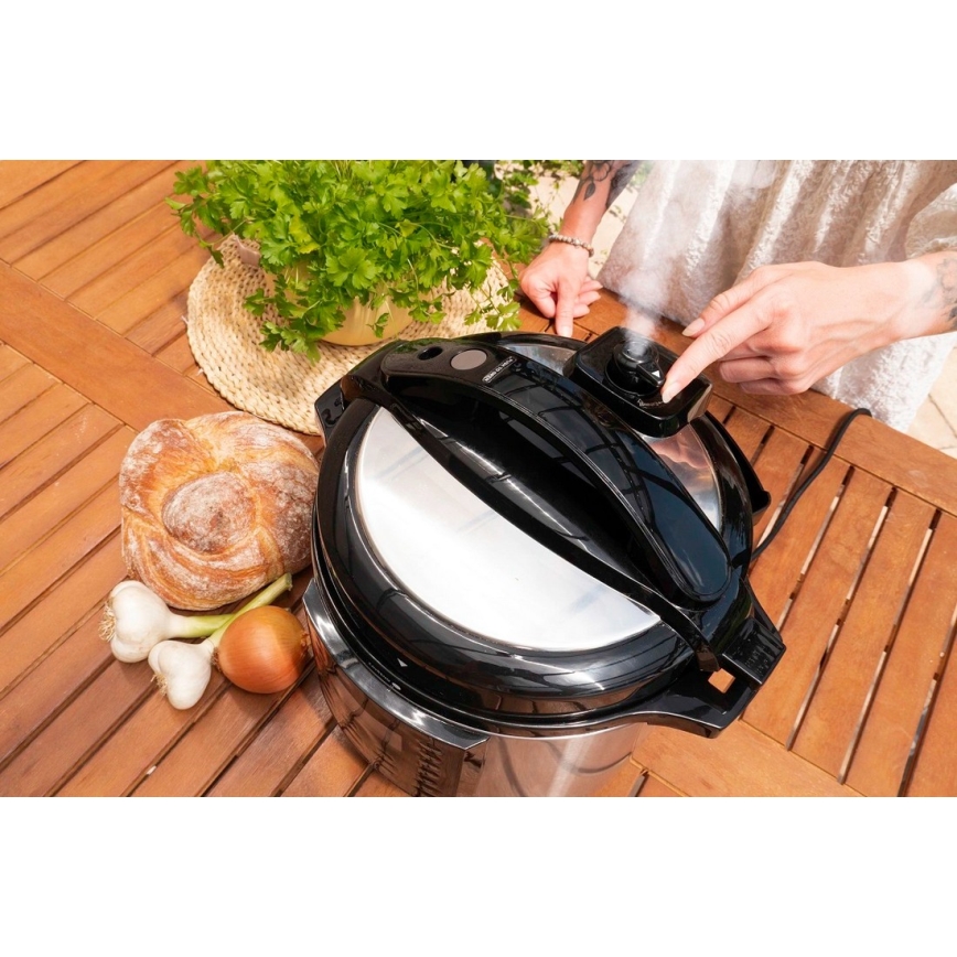 Concept CK8001 - Multifunktionel elektrisk trykkoger 5,6 l, 1000 W/230 V, Wi-Fi, rustfrit stål