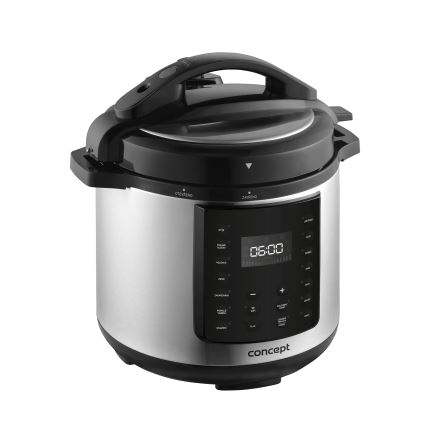 Concept CK8001 - Multifunktionel elektrisk trykkoger 5,6 l, 1000 W/230 V, Wi-Fi, rustfrit stål