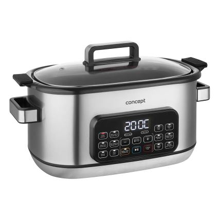 Concept CK9000 - Multifunktionel elektrisk gryde 6 l 10-i-1 1250W/230V rustfrit stål