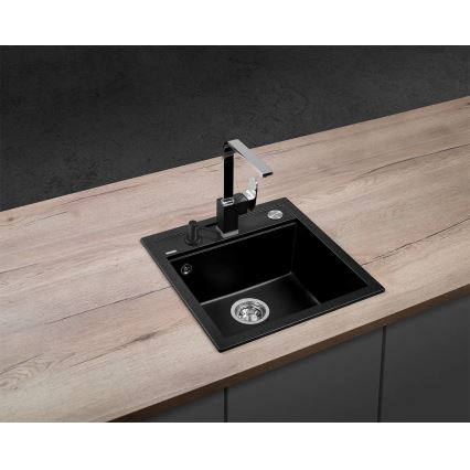 Concept DG00C50BC - Køkkenvask CUBIS 49x51 cm granit/sort