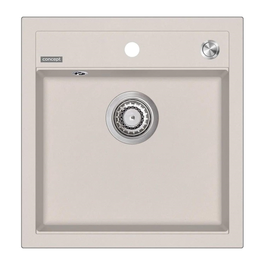Concept DG00C50BE - Køkkenvask CUBIS 49x51 cm granit/beige