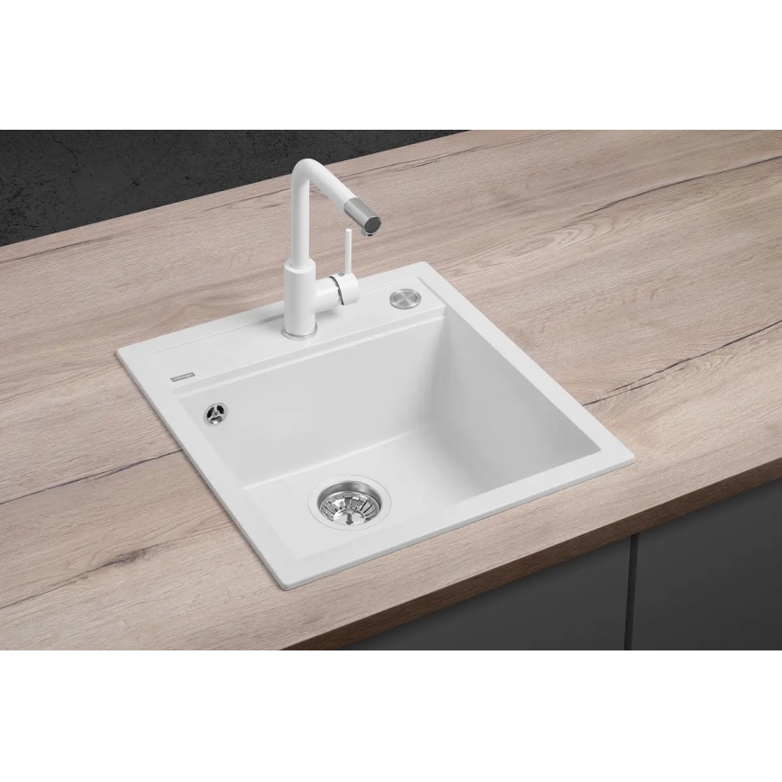 Concept DG00C50WH - Køkkenvask CUBIS 49x51 cm granit/hvid