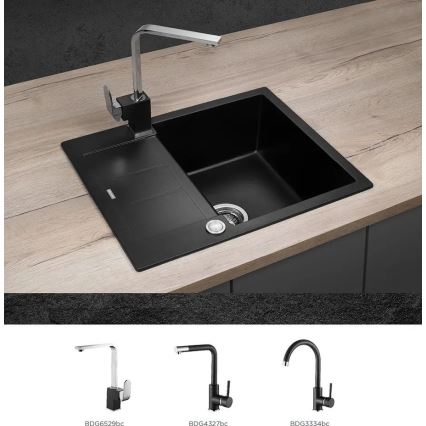 Concept DG05C45BC - Køkkenvask CUBIS 50 x 62 cm, granit/sort