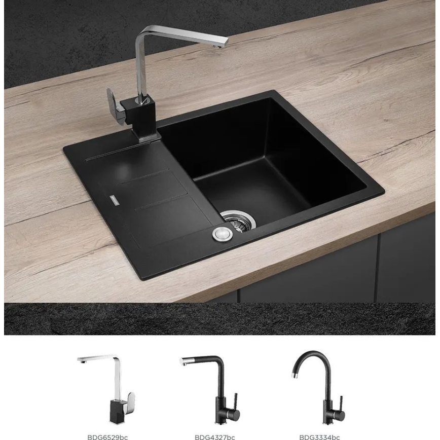 Concept DG05C45BC - Køkkenvask CUBIS 50 x 62 cm, granit/sort