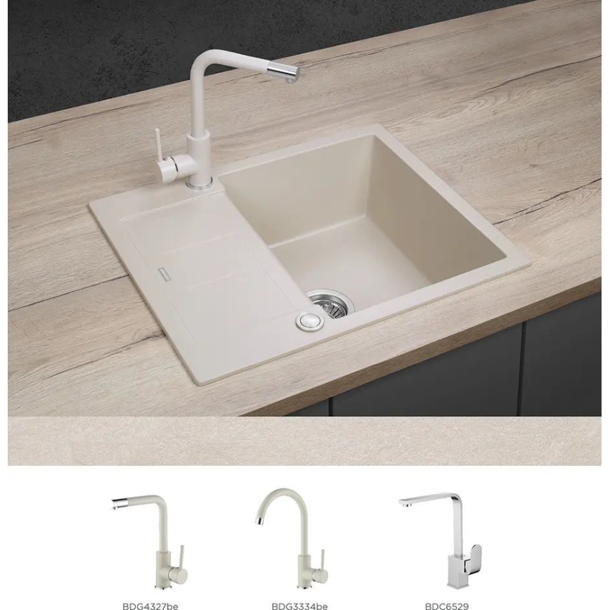 Concept DG05C45BE - Køkkenvask CUBIS 50x62 cm granit/beige