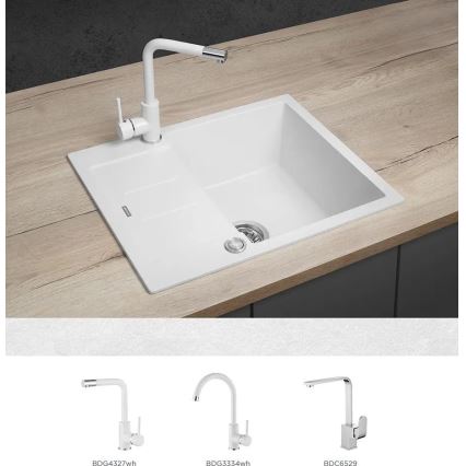 Concept DG05C45WH - Køkkenvask CUBIS 50x62 cm granit/hvid