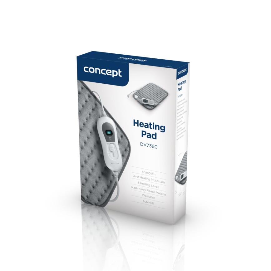 Concept DV7360 - Elektrisk varmepude 100 W/230 V 30 x 40 cm grå