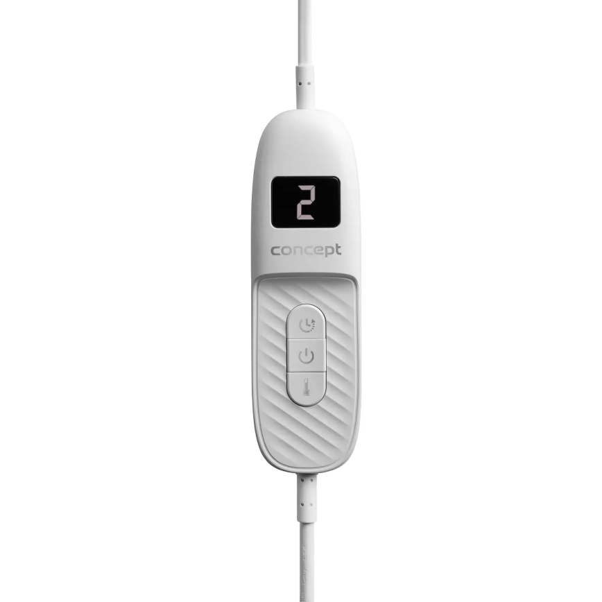 Concept DV7420 - Elektrisk varmetæppe 160W/230V 180x130 cm grå/hvid