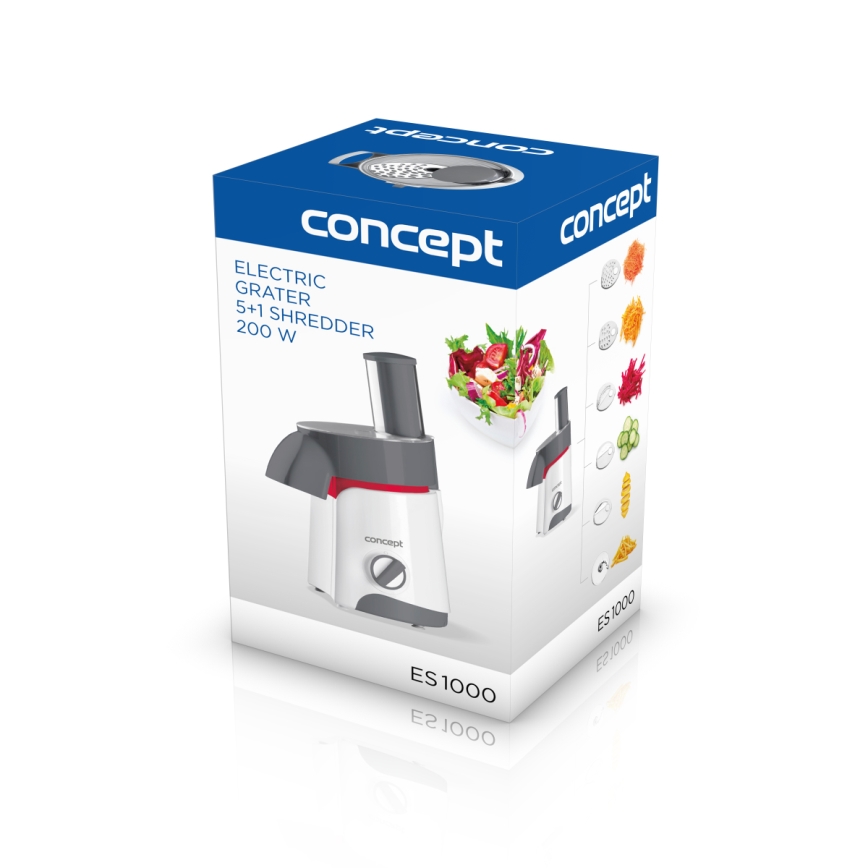 Concept ES1000 - Elektrisk rivejern 200W/230V hvid/grå