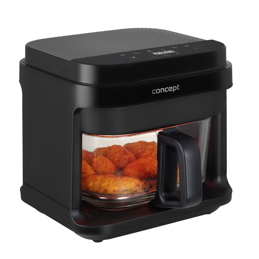 Concept FR5500 - Airfryer GLASS & FAST 5,5 l 1200W/230V sort
