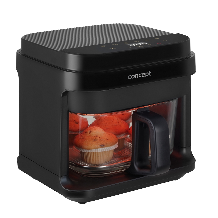 Concept FR5500 - Airfryer GLASS & FAST 5,5 l 1200W/230V sort