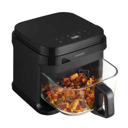 Concept FR5500 - Airfryer GLASS & FAST 5,5 l 1200W/230V sort