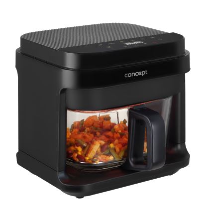 Concept FR5500 - Airfryer GLASS & FAST 5,5 l 1200W/230V sort