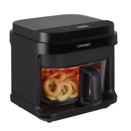 Concept FR5500 - Airfryer GLASS & FAST 5,5 l 1200W/230V sort