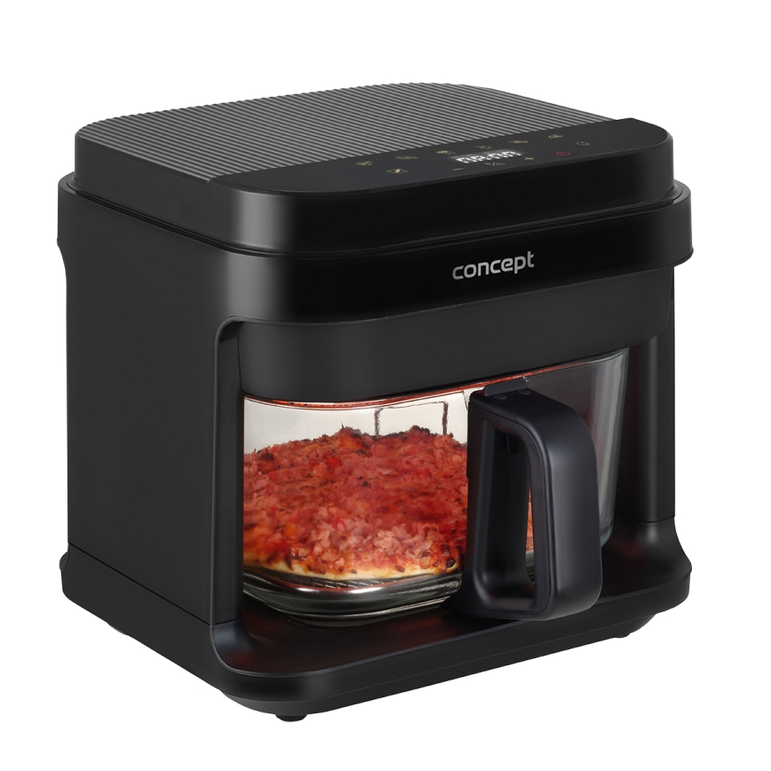 Concept FR5500 - Airfryer GLASS & FAST 5,5 l 1200W/230V sort