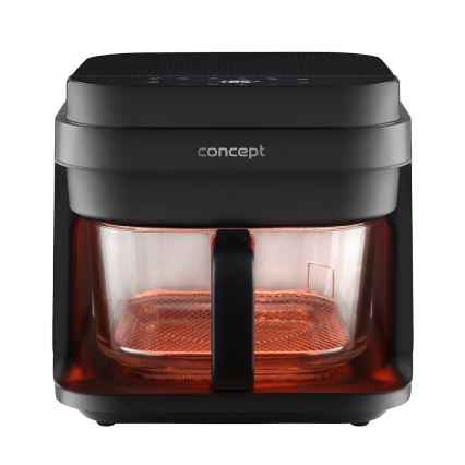 Concept FR5500 - Airfryer GLASS & FAST 5,5 l 1200W/230V sort