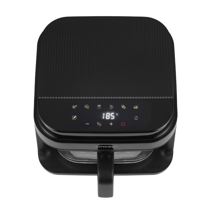 Concept FR5500 - Airfryer GLASS & FAST 5,5 l 1200W/230V sort
