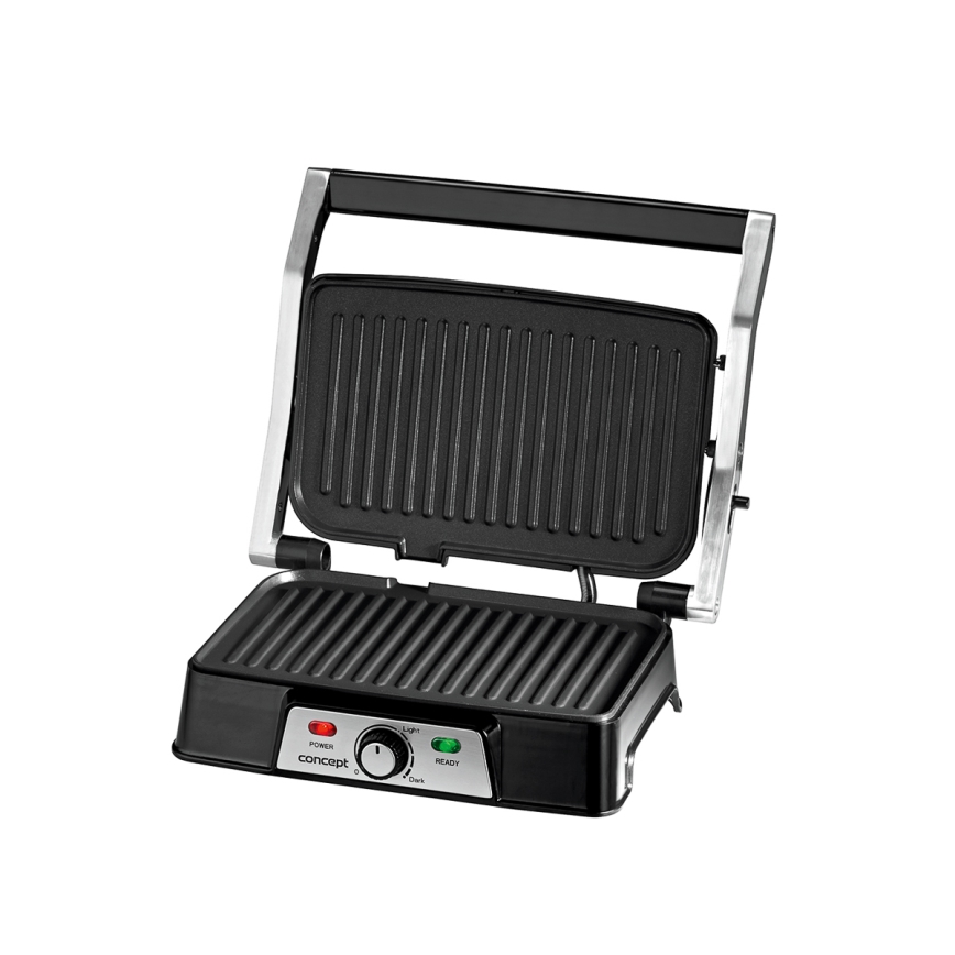 Concept ge2005 - Kontaktgrill 1500W/230V rustfri/sort