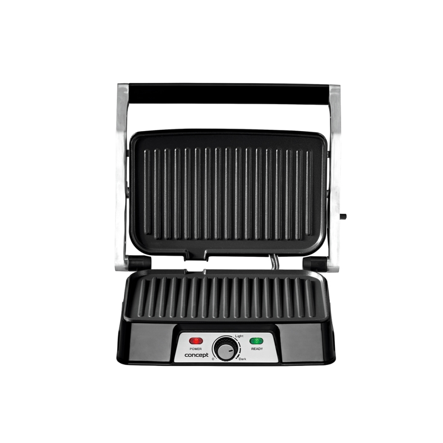 Concept ge2005 - Kontaktgrill 1500W/230V rustfri/sort